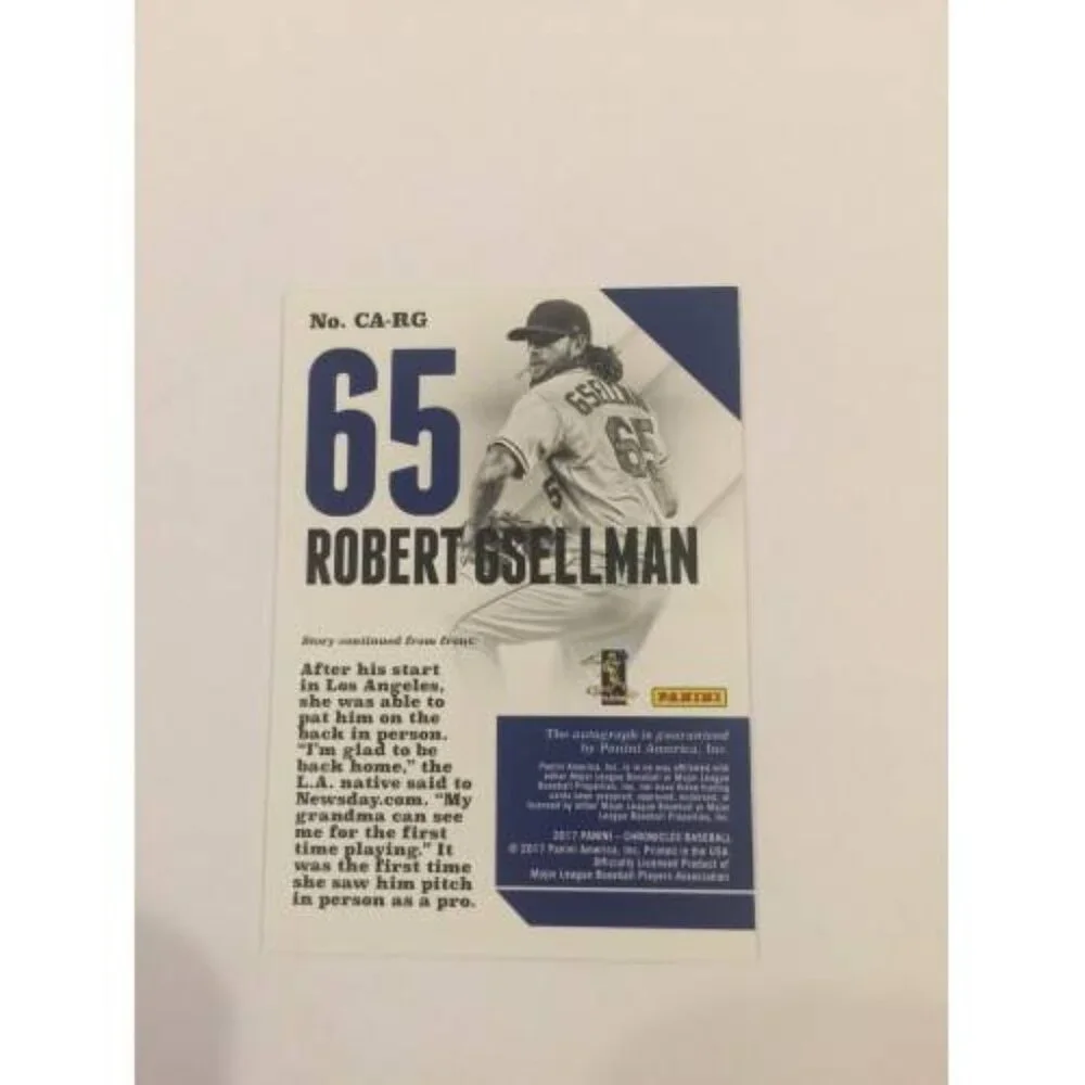 2017 Panini Chronicles Autographs #CA-RG Robert Gsellman NY Mets (033)